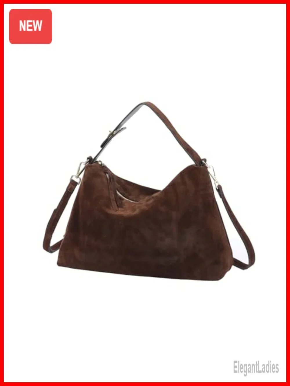 Genuine Suede Leather Hobo Bag Tote Crossbody Shoulder Purse